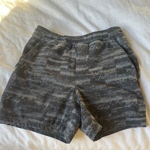 lululemon athletica Black Patterned Men's Athletic Shorts